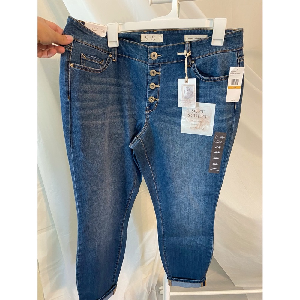 NWT Forever Rolled Skinny, Soft Sculpt jeans by Jessica Simpson size 16W